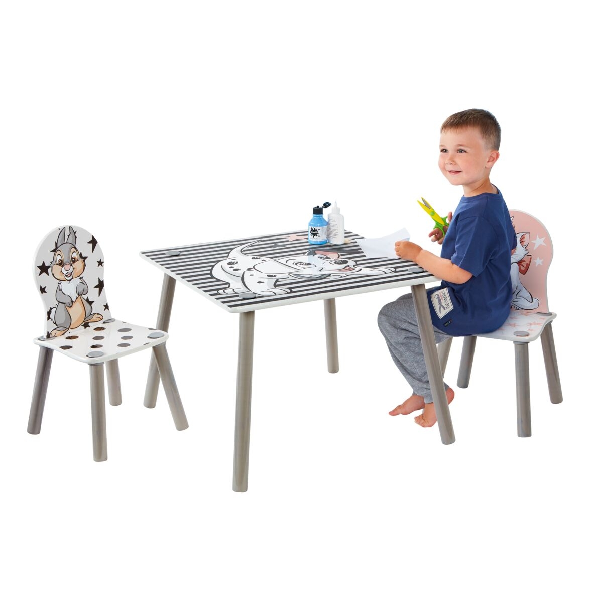 Set Tavolino e 2 Sedie in Legno Animals Disney Classic - MammacheShop