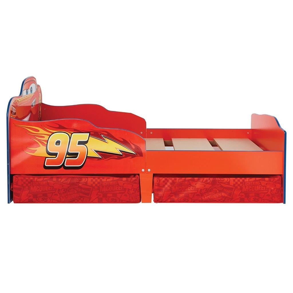 Lettino in Legno Sagomato con Portaoggetti Disney Cars - MammacheShop