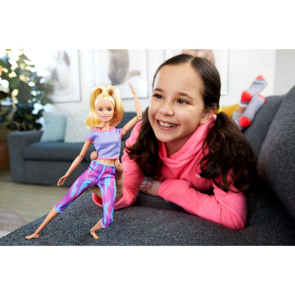 Barbie Bambola Castana Snodata con 22 Articolazioni Flessibili e  Abbigliamento Sportivo
