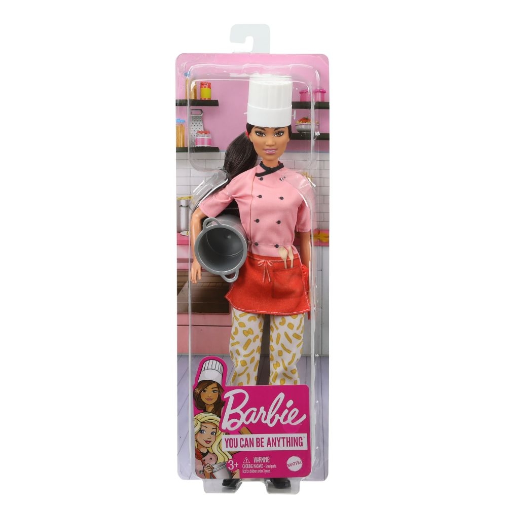 Mattel - Barbie - Bambola Pasta Chef, con giacca e cappello da chef e tanti  accessori, GTW38