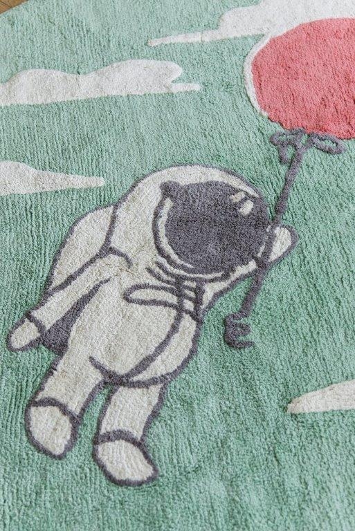 Tappeto rotondo cameretta bimbo Astronauta Palloncino diametro 150cm -  MammacheShop