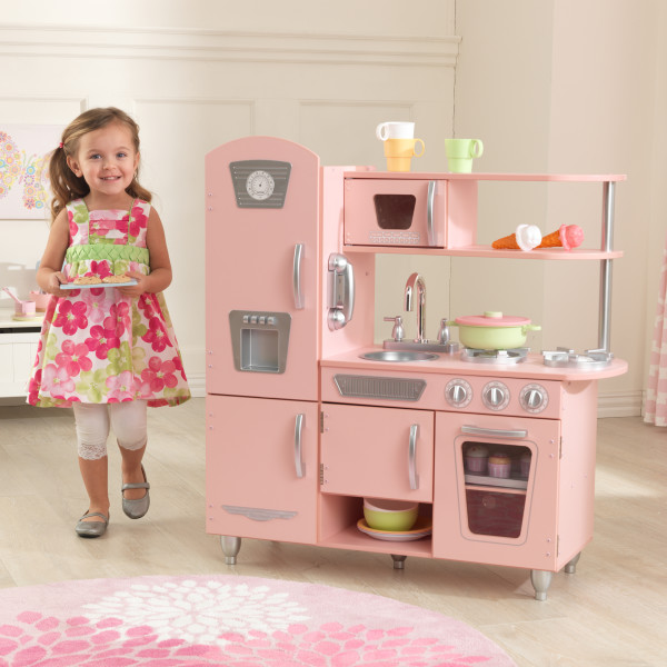 Kidkraft Cucina giocattolo Vintage in legno- Rosa - MammacheShop