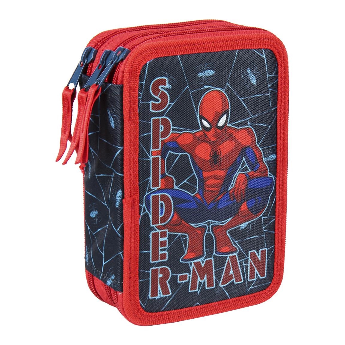 Astuccio Scuola 3 Zip Spiderman - MammacheShop